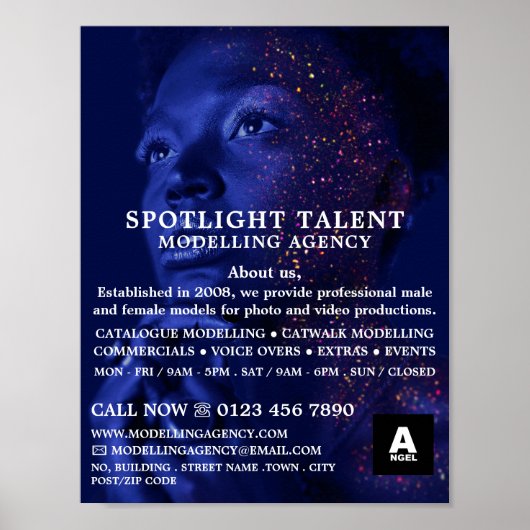 Glittered Model, Modelleraar, modelagent Poster (Voorkant)