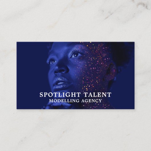 Glittered Model, Modelleraar, modelagent Visitekaartje (Voorkant)