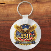 Glittered Semiquincentennial Eagle Emblem Sleutelhanger (Voorkant)