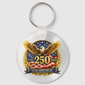 Glittered Semiquincentennial Eagle Emblem Sleutelhanger (Achterkant)