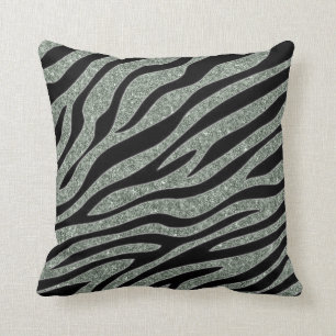 Glittered Zebra Print Kussen