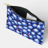 Glitterend blauw edelstenen patroon etui (Open)