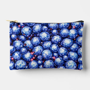Glitterend blauw edelstenen patroon etui