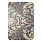 Glitterend bloemenpatroon met edelsteen badmat (Voorkant Verticaal)