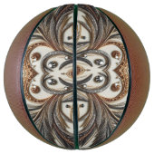 Glitterend bloemenpatroon met edelsteen basketbal (Verticaal)