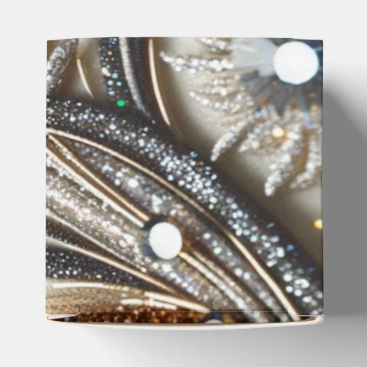 Glitterend bloemenpatroon met edelsteen bedankdoosjes (Bovenkant)