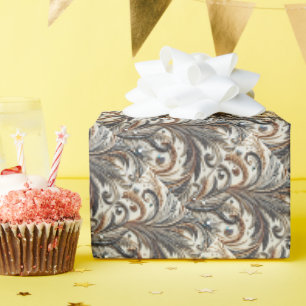 Glitterend bloemenpatroon met edelsteen cadeaupapier