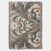 Glitterend bloemenpatroon met edelsteen deken (Voorkant Verticaal)