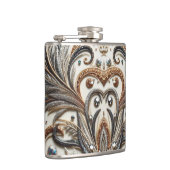 Glitterend bloemenpatroon met edelsteen heupfles (Rechts)