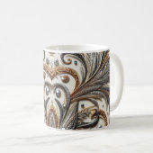 Glitterend bloemenpatroon met edelsteen koffiemok (Voorkant rechts)