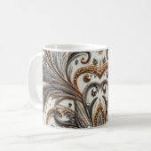 Glitterend bloemenpatroon met edelsteen koffiemok (Voorkant links)