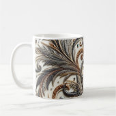 Glitterend bloemenpatroon met edelsteen koffiemok (Links)