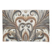 Glitterend bloemenpatroon met edelsteen kussensloop (Voorkant-Links)