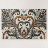 Glitterend bloemenpatroon met edelsteen legpuzzel (Horizontaal)