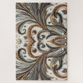 Glitterend bloemenpatroon met edelsteen legpuzzel (Verticaal)