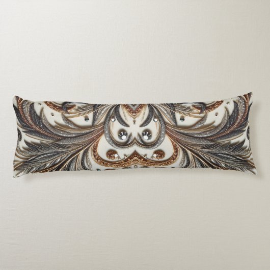 Glitterend bloemenpatroon met edelsteen lichaamskussen (Achterkant)