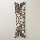 Glitterend bloemenpatroon met edelsteen lichaamskussen (Voorkant Verticaal)