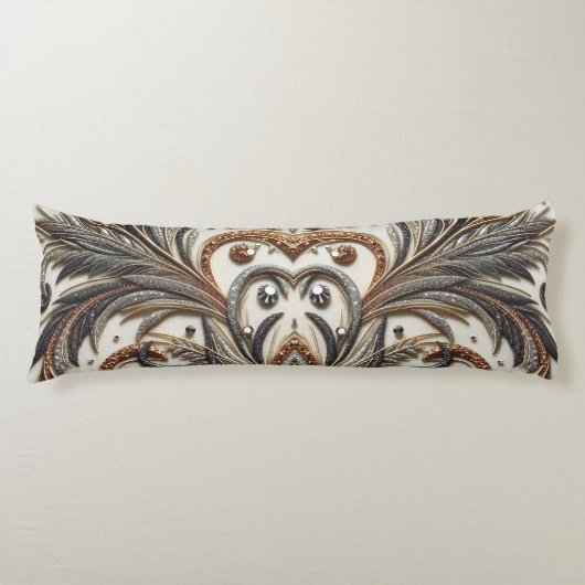 Glitterend bloemenpatroon met edelsteen lichaamskussen (Voorkant)