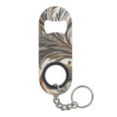 Glitterend bloemenpatroon met edelsteen mini flessenopener (Achterkant)