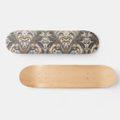 Glitterend bloemenpatroon met edelsteen persoonlijk skateboard (Horizontaal)