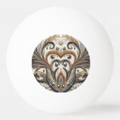 Glitterend bloemenpatroon met edelsteen pingpongbal (Achterkant)