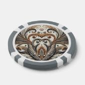 Glitterend bloemenpatroon met edelsteen poker chips (Enkel)