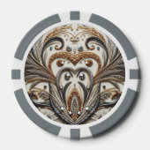 Glitterend bloemenpatroon met edelsteen poker chips (Voorkant)