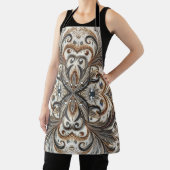 Glitterend bloemenpatroon met edelsteen schort (Insitu)