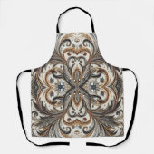 Glitterend bloemenpatroon met edelsteen schort (Voorkant)