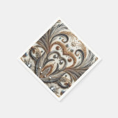 Glitterend bloemenpatroon met edelsteen servet (Hoek)