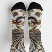 Glitterend bloemenpatroon met edelsteen sokken (Top)