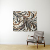 Glitterend bloemenpatroon met edelsteen wandkleed (In Situ (horizontaal))