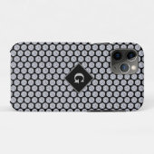 Glitterend diamantpatroon op zwarte gepersonalisee Case-Mate iPhone case (Achterkant (horizontaal))
