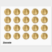 Glitterend Goud Folie Blank Ronde Sticker (Vel)