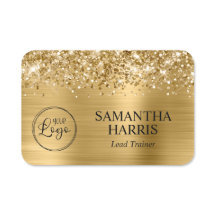 Glitterend goud folie logo