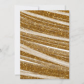 Glitterend Goud Glitters & Witte Glans Moderne Gla Kaart (Achterkant)