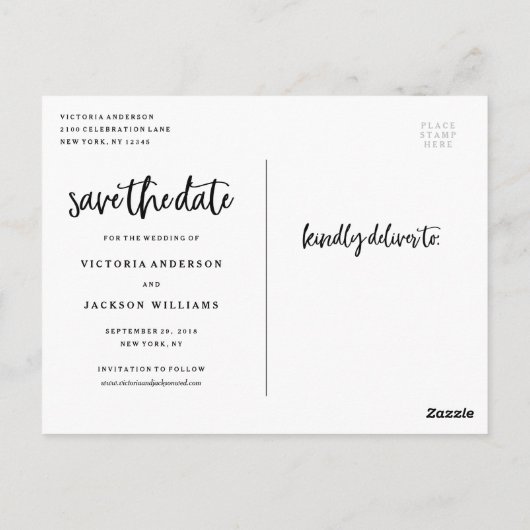 Glitterend Goud Verloving Save the Date Briefkaart (Achterkant)