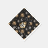 Glitterend goud zilver vuurwerk Nieuwjaar midderna Servet (Hoek)