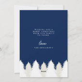 Glitterend Gouden Blauwe Kerstbomen 'Tis het Seizo Feestdagenkaart (Achterkant)