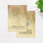 Glitterend gouden dikke glitterslierten logo oorbe visitekaartje (Bureau)