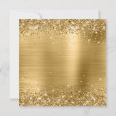 Glitterend Gouden Folie Elegante Trouwdag Kaart (Achterkant)