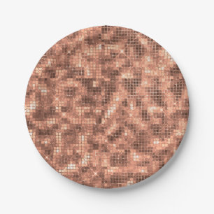 Glitterend Gouden Luxe Glans Meisjesachtige Paille Papieren Bordje