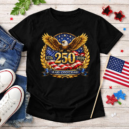 Glitterend Halfwintwintigjarig Adelaarsembleem T-shirt