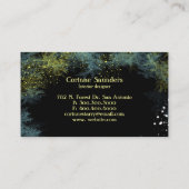 Glitterend interieurontwerp voor bossen visitekaartje (Achterkant)