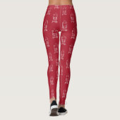 Glitterend Kerstfeest Leggings (Achterkant)