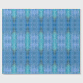 Glitterend, kosmisch, iriserend blauw cadeaupapier (Vlak)