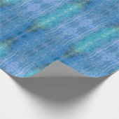 Glitterend, kosmisch, iriserend blauw cadeaupapier (Hoek)
