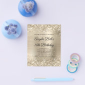 Glitterend Licht Gouden Fantasie Monogram 18e Verj Flyer (Enkel)
