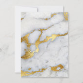 Glitterend Metaal Goud Glitter Zand Formeel Marmer Kaart (Achterkant)