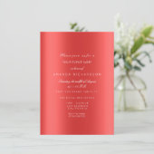 Glitterend Metallic Goud Zwart Confetti Robijnrood Kaart (Staand voorkant)